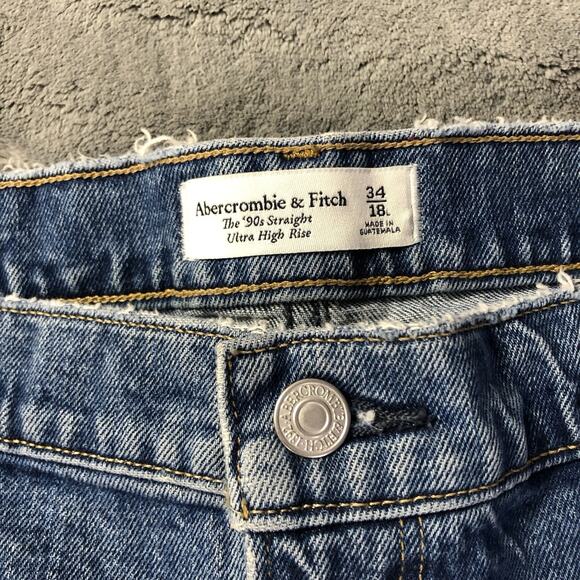 Abercrombie & Fitch The ‘90s Straight Ultra High Rise Denim Size 34 - Picture 6 of 14